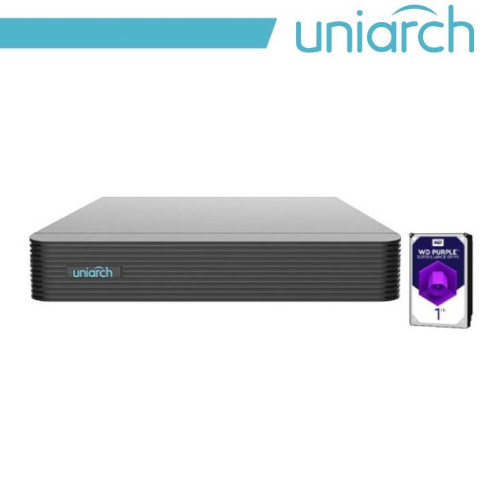 NVR Uniarch 10 Canali 8 Megapixel senza PoE1 HardDisk 1TB