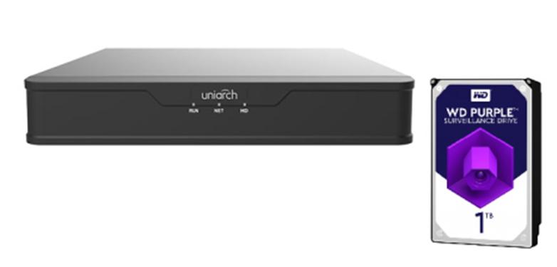 NVR Uniarch 8 Canali 8 Megapixel, 8 Porte PoE,1HDD, Serie S2