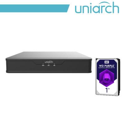 NVR Uniarch 16 Canali 8 Megapixel,16 Porte PoE,1 HardDisk 1T