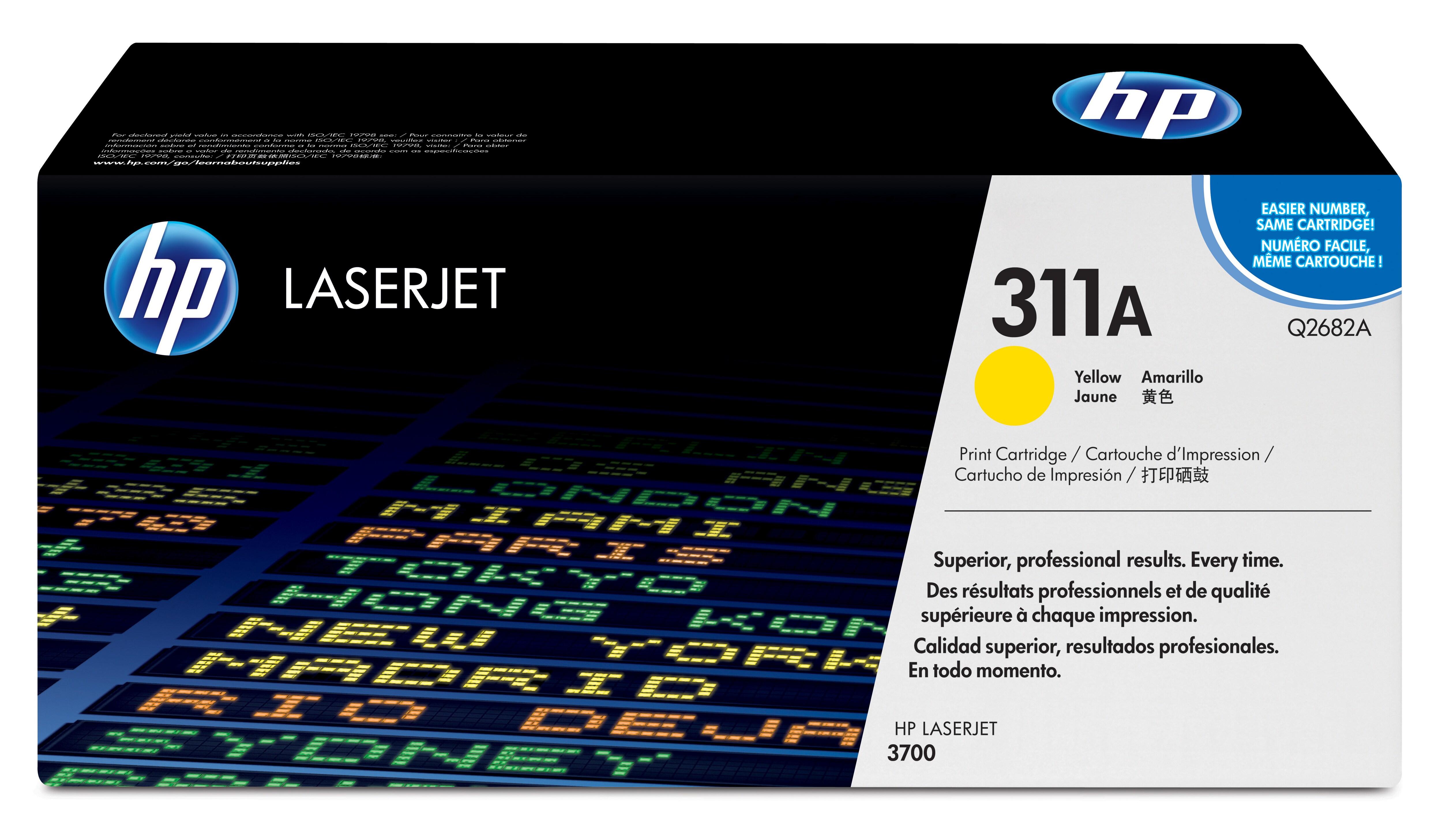 TONER LASER ORIGINALI HP YELLOW 3700