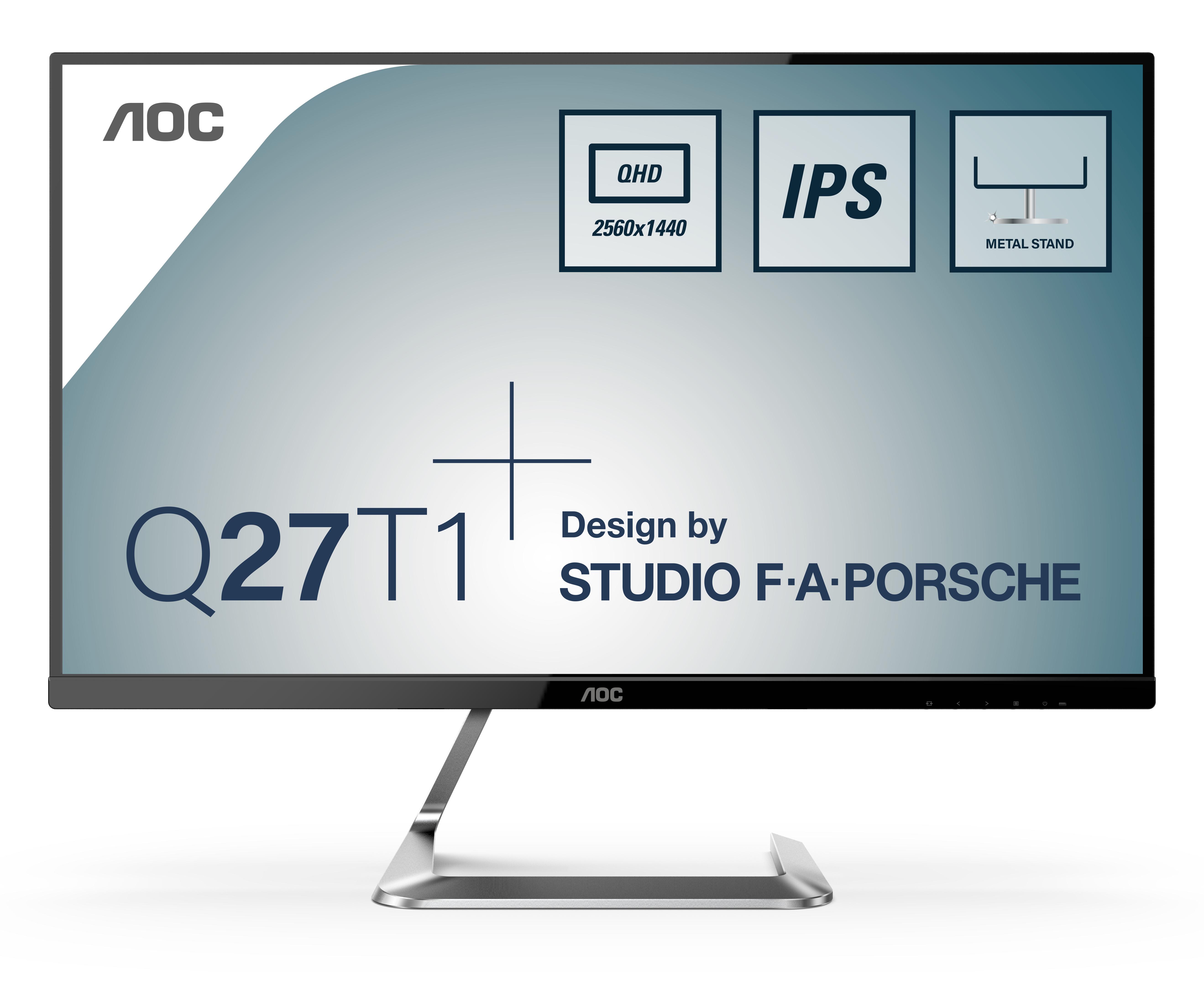 AOC Q27T1 Monitor PC 686 cm (27") 2560 x 1440 Pixel Quad HD LED Nero