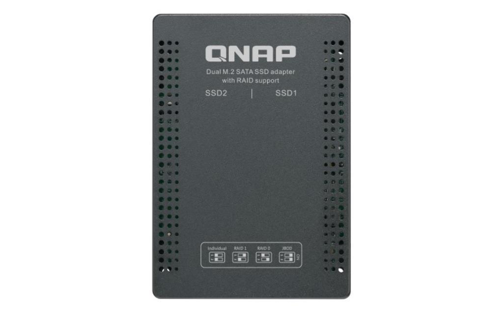 Adattatore QNAP per usare due unit SSD SATA M.2 in un singolo vano unit SATA da 25 con supporto RAID per PC e NAS