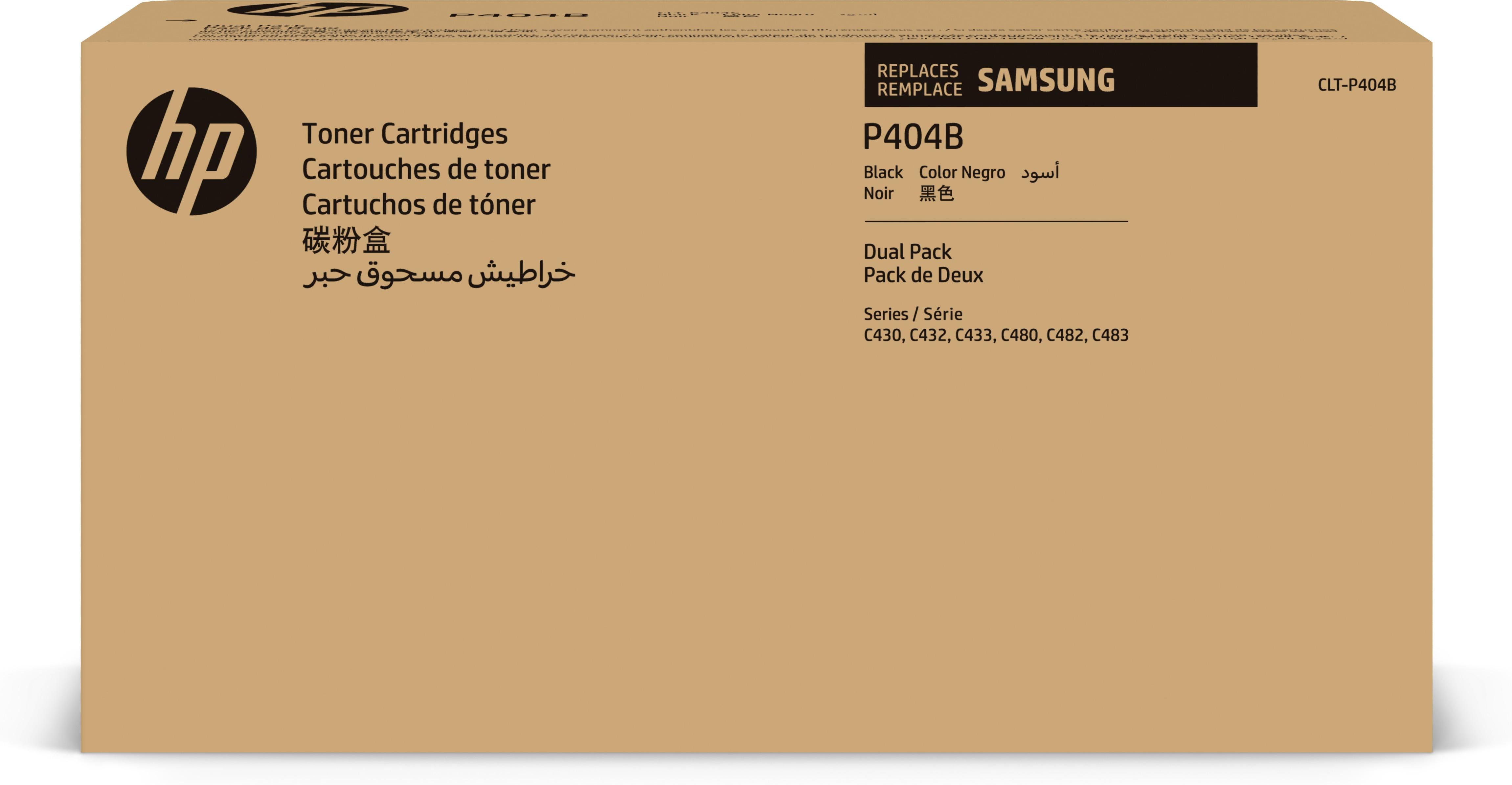 Samsung Confezione da 2 cartucce toner originali HP CLT-P404B nero (SA CLT-P404B 2-PK BLK TONER - SAMSUNG)