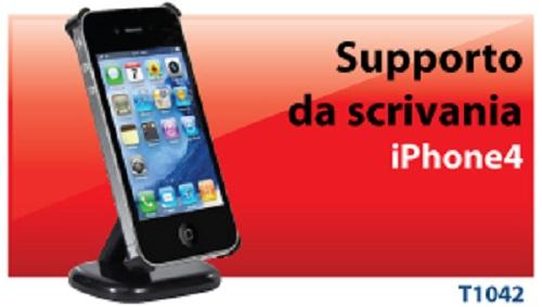 HANTOL SUPPORTO DA SCRIVANIA PER IPHONE4 CON ROTAZIONE 90 GRADI T1042