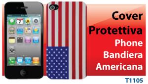 HANTOL COVER PROTETTIVA PER iPHONE 4/4S CON BANDIERA AMERICANA USA T1105