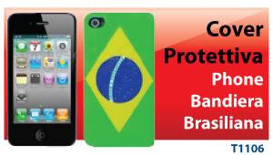 HANTOL COVER PROTETTIVA PER iPHONE 4/4S CON BANDIERA BRASILIANA T1106