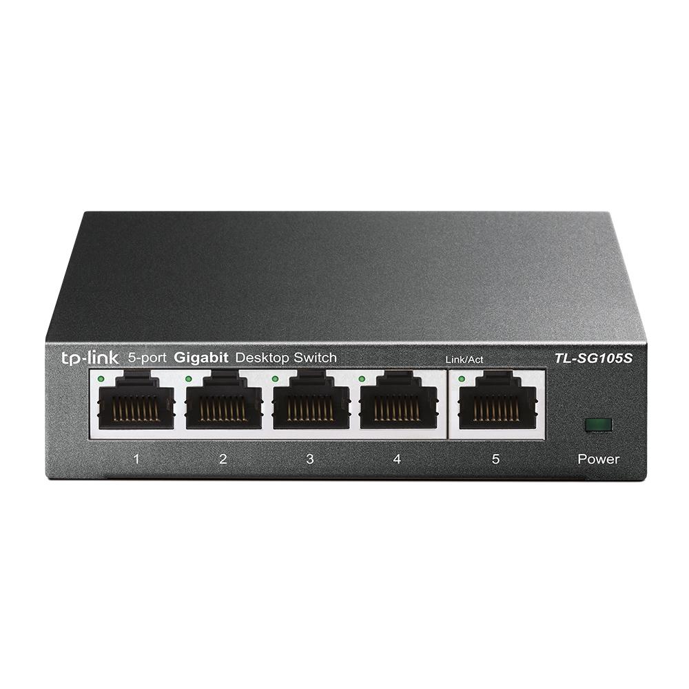 TP-Link TL-SG105S switch di rete Non gestito Gigabit Ethernet (10/100/1000) Nero