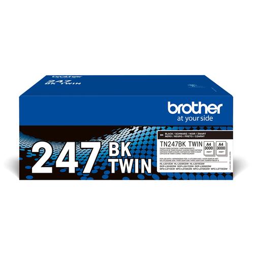 Brother TN-247BKTWIN cartuccia toner 2 pz Originale Nero (TN247 BLACK TONER TWIN PACK)