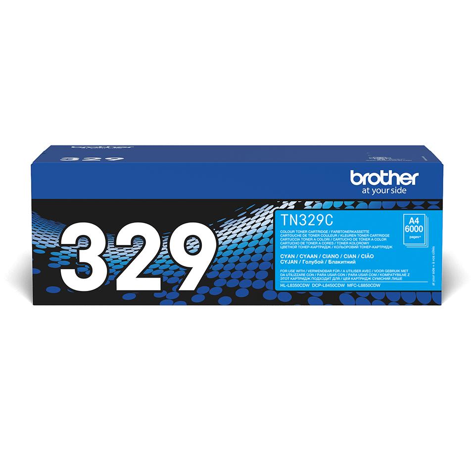 Brother TN-329C cartuccia toner 1 pz Originale Ciano (BROTHER TN329 CYAN TONER 6000 PAGES)