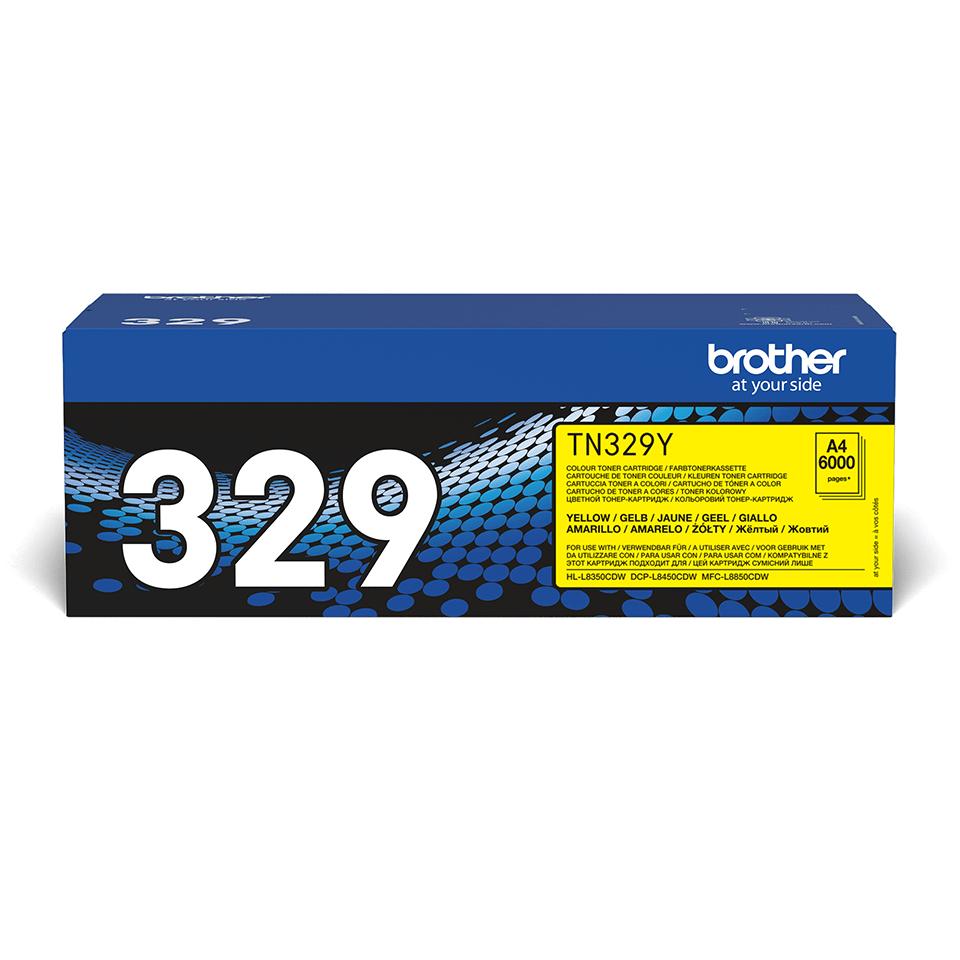 Brother TN-329Y cartuccia toner 1 pz Originale Giallo (BROTHER TN329 YELLOW TONER 6000 PAGES)