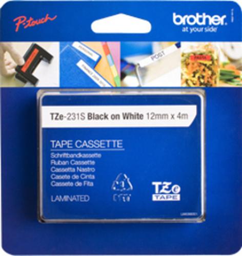 Brother TZE-231S nastro per etichettatrice Nero su bianco