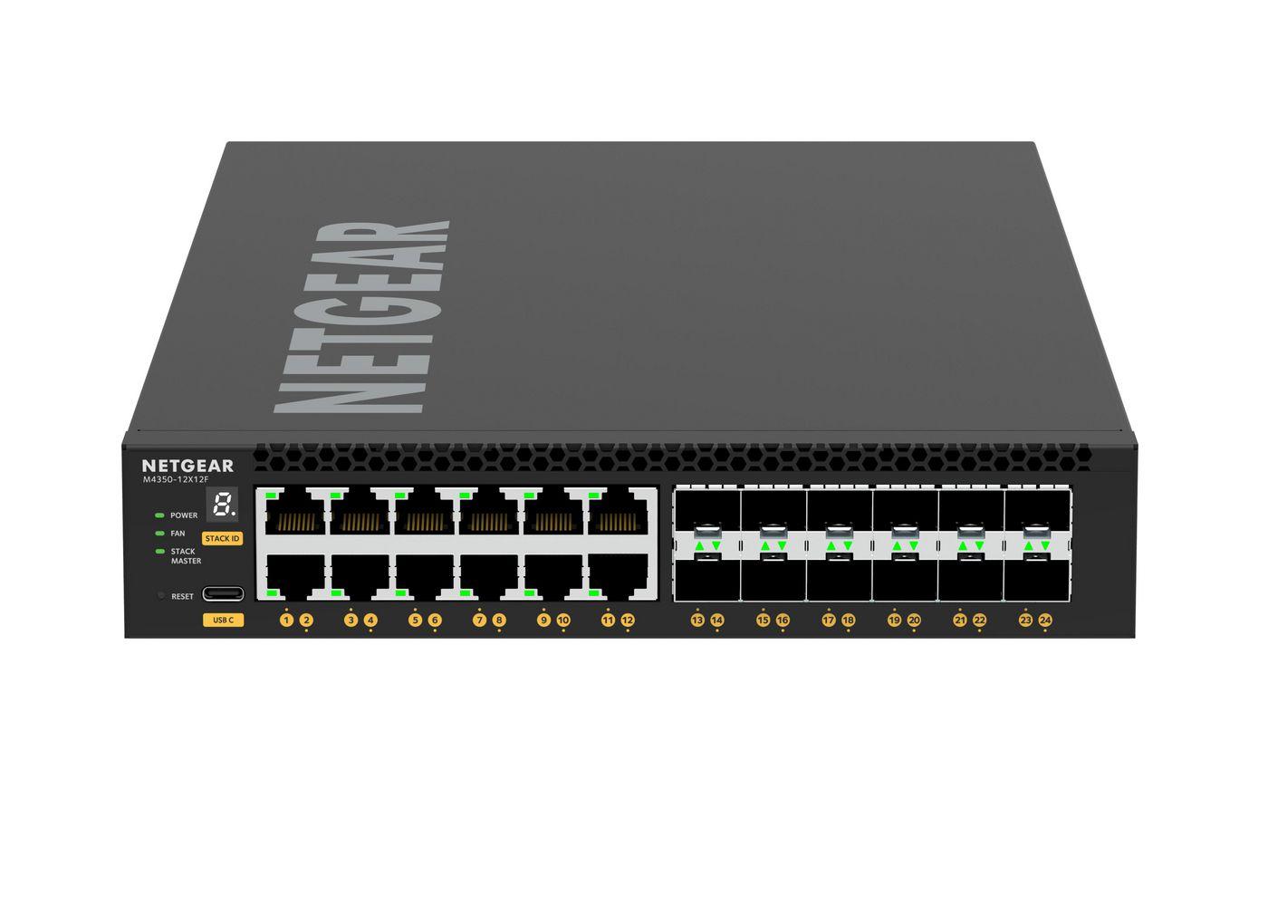 NETGEAR 24PT M4350-12X12F MANAGED SWITCH